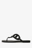 Hermès Black Rubber 'Egerie' Sandals Size 40