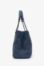 Bottega Veneta Blue Intrecciato Chain Medium Tote Bag