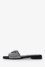 Prada  Leather Crystal Embellishments Slides Size 36.5