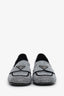 Prada Silver Crystal Square Toe Pumps Size 38.5