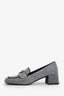 Prada Silver Crystal Square Toe Pumps Size 38.5