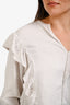 Isabel Marant Etoile Light Grey Ruffle Details Long Sleeve Top Size 36