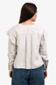 Isabel Marant Etoile Light Grey Ruffle Details Long Sleeve Top Size 36