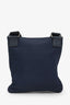Burberry Navy Blue Canvas Leather Crossbody Bag