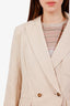 Veronica Beard Brown/White Cotton Striped 'Didion' Blazer Size 6