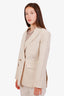Veronica Beard Brown/White Cotton Striped 'Didion' Blazer Size 6