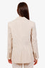 Veronica Beard Brown/White Cotton Striped 'Didion' Blazer Size 6