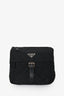 Prada Vintage Black Nylon Messenger Crossbody Bag