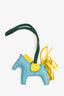 Hermès Blue/Yellow/Green Leather Rodeo PM Charm