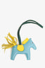 Hermès Blue/Yellow/Green Leather Rodeo PM Charm