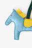 Hermès Blue/Yellow/Green Leather Rodeo PM Charm
