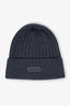 Gucci Grey Wool Logo Patch Knit Beanie Size S