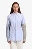 Alex Mill Blue/Green Cotton Striped Plaid Button-Up Top Size M