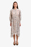 Isabel Marant Etoile White/Orange Multicolour 'Ariana' Robe Maxi Dress