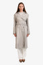 Remain Birger Christensen Grey Linen Trench Coat Size 4