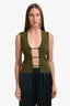 Christopher Esber Green Gem Open Front Vest Size S