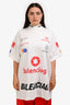 Balenciaga White 'Top-League' Racing Crewneck T-Shirt Size 3