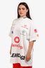Balenciaga White 'Top-League' Racing Crewneck T-Shirt Size 3