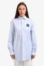 Gucci x MLB Blue Cotton New York Yankees Collared Long Sleeve Shirt Size 44