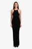 Max Mara Black Knit Open-Back Manjari Maxi Dress Size S