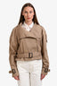 Acne Studios Khaki Twill Cropped Trench Coat Size 42