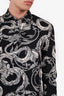 Roberto Cavalli Black/White Printed Cotton Button Down Size 48 Mens