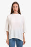 N.21 White Silk Sheer Short Sleeve Top Size M