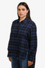 Golden Goose Blue Check Flannel Button-Up Top Size L