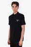 Prada Black Triangle Logo Polo Shirt Size XXXL Mens