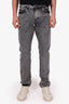 Saint Laurent Grey Washed Denim Straight Leg Jeans Size 33 Mens
