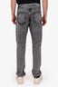 Saint Laurent Grey Washed Denim Straight Leg Jeans Size 33 Mens