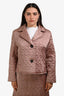Maison Margiela Rose Bronze Quilted Satin Crop Jacket Size 40