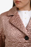 Maison Margiela Rose Bronze Quilted Satin Crop Jacket Size 40
