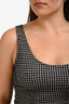 Yohji Yamamoto Black/White Houndstooth Wool Sleeveless Top Size M