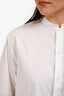 Labo.Art White Cotton Poplin Three-Quarter Sleeve Shirt Dress Size 3