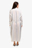 Jil Sander White/Blue Striped Shirt Dress Size 38