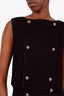Sandro Black Knit Buttoned Cropped Vest + Mini Skirt Set Size 38