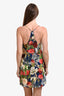 Alice & Olivia Blue/Red Floral Mini Slip Dress Size S