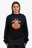 Hermès Black Cotton Graphic 'Boite Suprise' Crewneck Size L