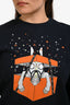 Hermès Black Cotton Graphic 'Boite Suprise' Crewneck Size L