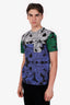 Versace Black/Blue Cotton 'Baroque' T-Shirt Size M Mens