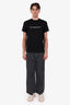 Balenciaga Black/White Striped Poplin Lounge Pants Size 44