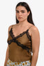 Brigette Herskind Khaki Jonna Lace Tank Top Size 36