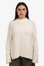 Rosetta Getty Cream Cotton Blend Knit Sweater Size L