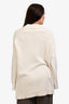 Rosetta Getty Cream Cotton Blend Knit Sweater Size L