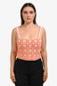 Maje Orange Crochet Floral Tank Top Size 3