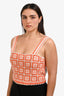 Maje Orange Crochet Floral Tank Top Size 3