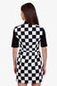 Louis Vuitton 2020 Black/White Checkered Monogram Trimmed Mini Dress Size 40