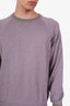 Loro Piana Purple Cashmere Silk Crew Neck Knit Sweater Size 50 Mens