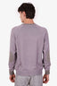 Loro Piana Purple Cashmere Silk Crew Neck Knit Sweater Size 50 Mens